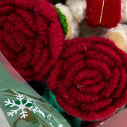YSHomy Crochet Christmas Red Rose Bear Bouquet