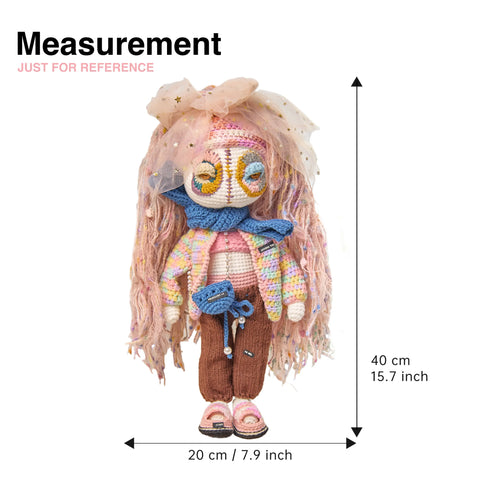 YSHomy Handmade Poseable Crochet Art Doll