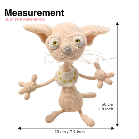 YSHomy Handmade Poseable Wired Skeleton Sphynx Cat Doll