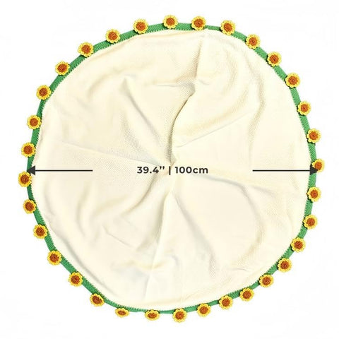 YSHomy Crochet Flower Blanket-Sunflower