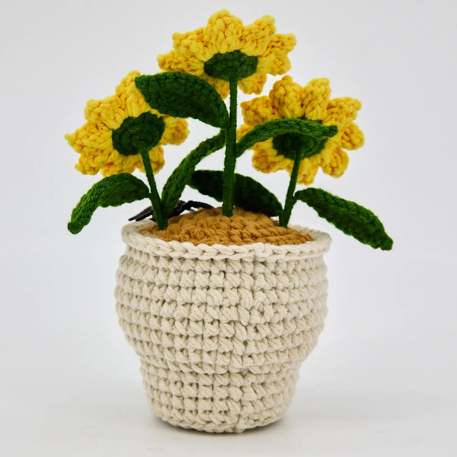 YSHomy Crochet Skull Sunflower Pot with Spider
