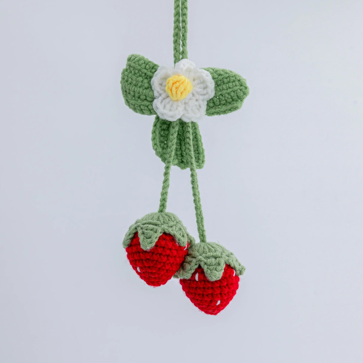 YSHomy Crochet Hanging with Strawberry & Flower