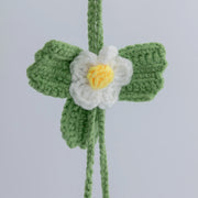 YSHomy Crochet Strawberry & Flower Car Hanging
