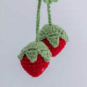 YSHomy Crochet Strawberry & Flower Car Hanging