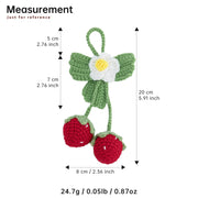 YSHomy Crochet Strawberry & Flower Car Hanging