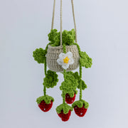 YSHomy Crochet Car Hanging with Strawberry