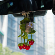 YSHomy Crochet Car Hanging with Strawberry