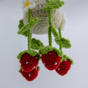 YSHomy Crochet Car Hanging with Strawberry