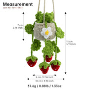 YSHomy Crochet Car Hanging with Strawberry