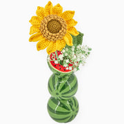 YSHomyのかぎ針編みのヒマワリ及びスイカの花瓶セット