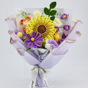 YSHomy Häkel-Große Sonnenblumenrose Gänseblümchen Galsang Blumenblumenbrühe