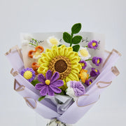 YSHomy Häkel-Große Sonnenblumenrose Gänseblümchen Galsang Blumenblumenbrühe