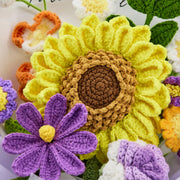 YSHomy Häkel-Große Sonnenblumenrose Gänseblümchen Galsang Blumenblumenbrühe