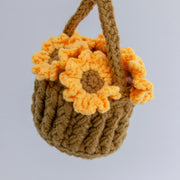 YSHomy Crochet Sunflower Basket Car Hanging