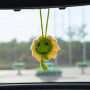 YSHomy Crochet Double-Faced Sunflower Car Hanging