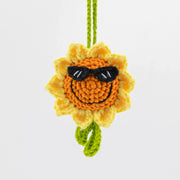 YSHomy Crochet Double-Faced Sunflower Car Hanging