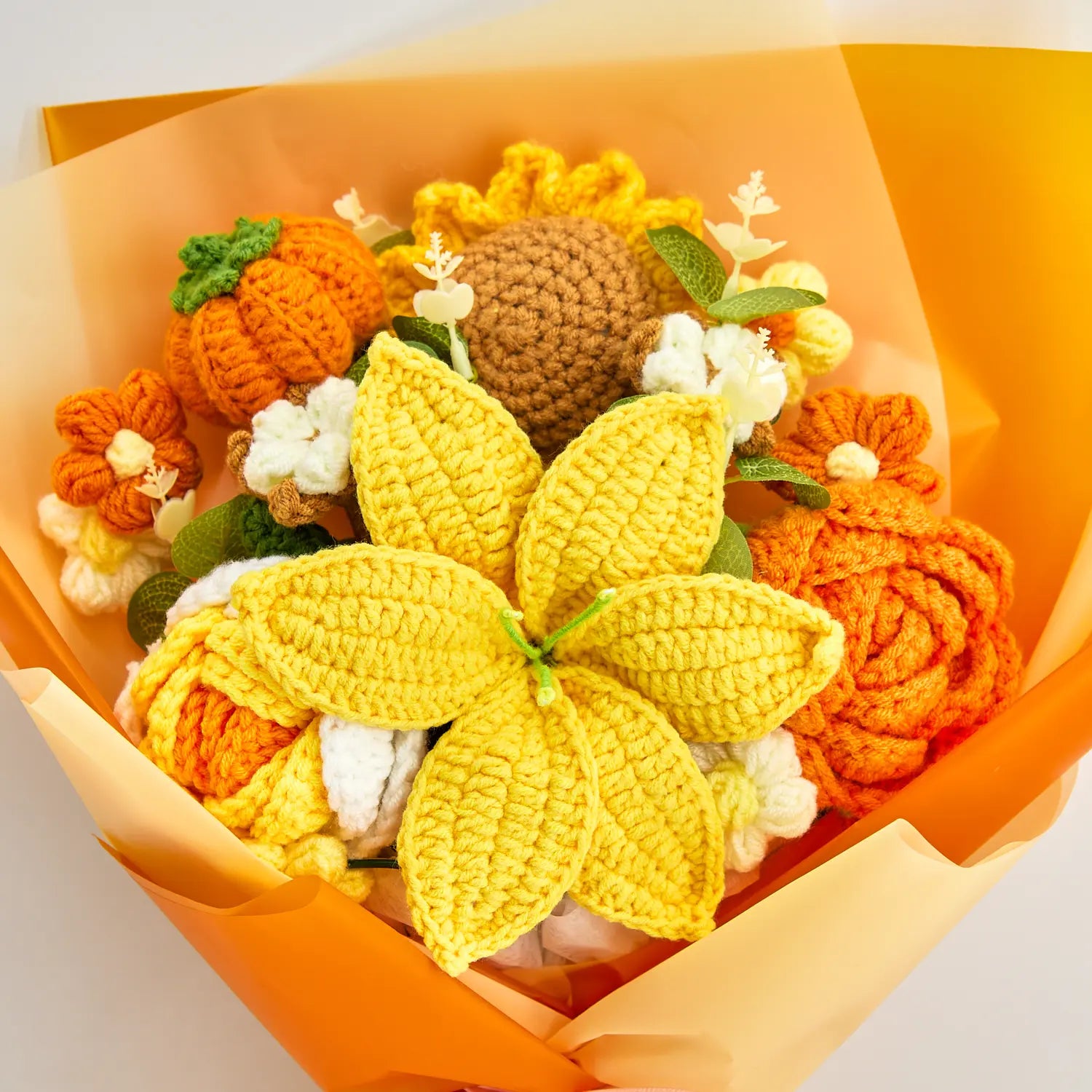 YSHomy Bouquet all'uncinetto con giglio e lavanda