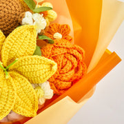 YSHomy Bouquet all'uncinetto con giglio e lavanda