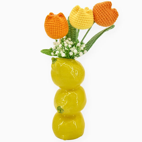 YSHomy Mini Crochet Tulip Flowers Set