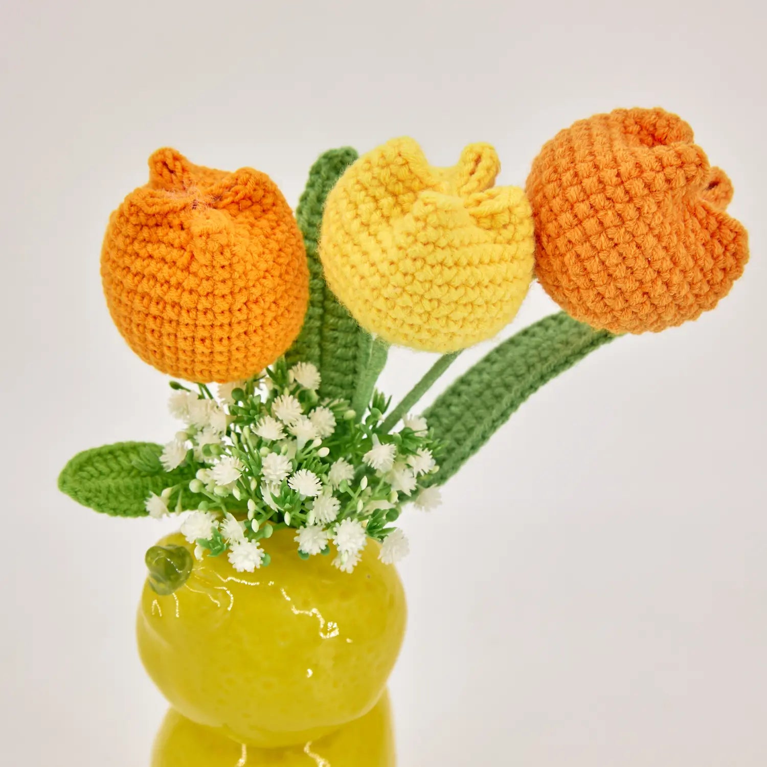 YSHomy Mini Crochet Tulip Flowers Set
