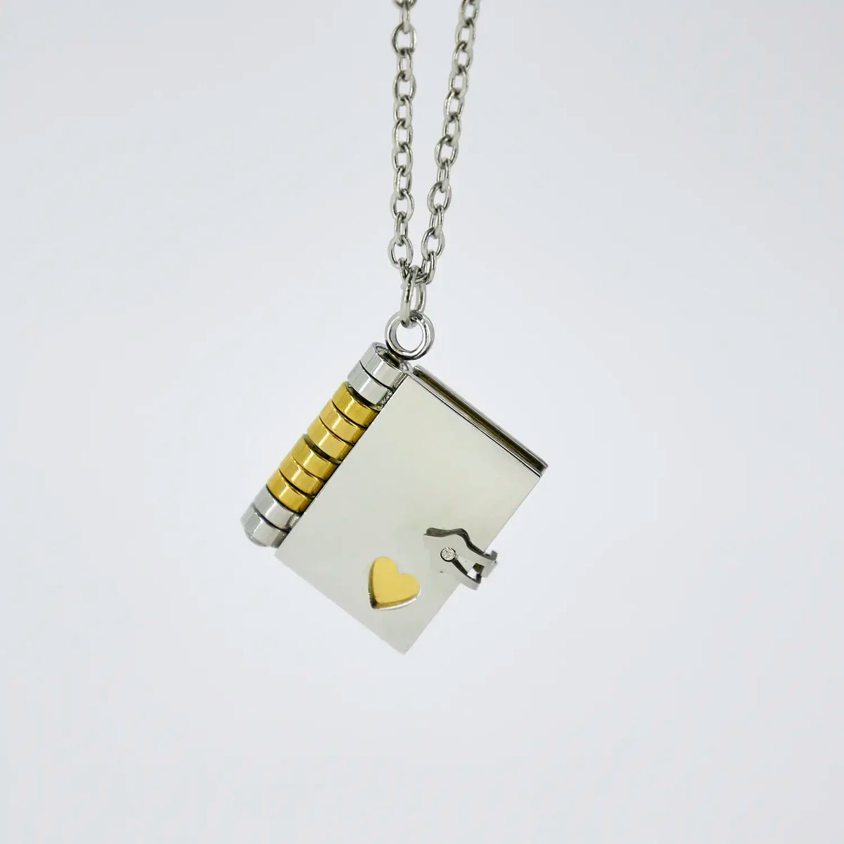 YSHomy 18K Gold-Plated Custom Book Necklace
