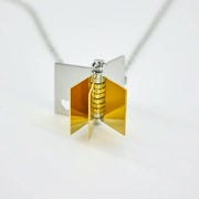 YSHomy Collar de libro personalizado chapado en oro de 18 quilates