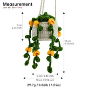YSHomy Crochet Car Hanging with Yellow Flowers